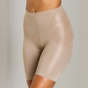 Spanx Super Power Panties Nude 915 Mid Thigh Shaper Super Tummy Control Sz F